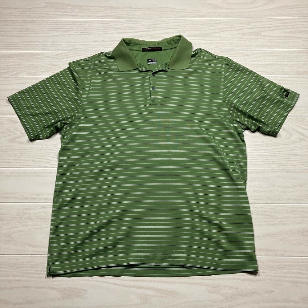 2 Nike Men's Tiger Woods Collection FitDry Polo Shirts Striped Size Large - Picture 5 of 9